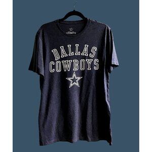 DALLAS COWBOYS AUTHENTIC- MENS BLLUE GRAPHIC CREW NECK SHORT SLEEVE T-SHIRT SZ M
